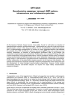 Decarbonising passenger transport: BRT options, infrastructure, and collaborative priorities