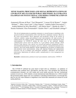 Sense making processes and social representations of COVID-19 in multi-voiced public discourse : illustrative examples of institutional and media communication in ten countries