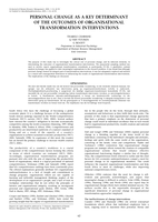 Personal Change as a Key Determinant of the Outcomes of Organisational Transformation Interventions