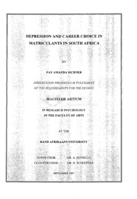 Depression and career choice in matriculants in South Africa