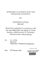 Scenario planning for the sorghum industry