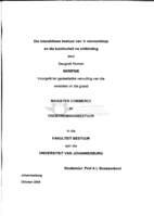 Die interaktiewe bestuur van 'n vennootskap en die kontinuiteit na ontbinding