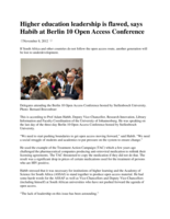 Enabling higher education development through challenging commercial academic publishing