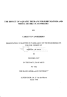 The effect of aquatic therapy for rheumatoid and osteo arthritic sufferers
