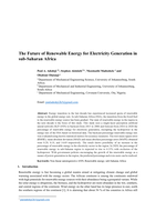 The future of renewable energy for electricity generation in sub-Saharan Africa