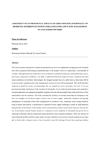 Assessment of environmental impacts of urban housing informality on residents : experiences with water, sanitation and waste management in Alexander township