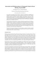 Innovation and modernization to prolong the South African mining beyond 2040