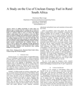 A study on the use of unclean energy fuel in rural South Africa