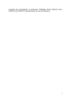 Language and the (re)production of dominance: Zimbabwe African National Union-Patriotic Front (ZANU-PF) advertisements for the July 2013 elections