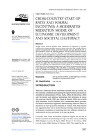 Cross-country start-up rates and formal incentives : a moderated mediation model of economic development and societal legitimacy