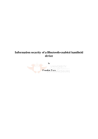 Information security of a bluetooth-enabled handheld device