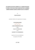 The design and development of a computer-based tutorial for facilitating constructivist learning among nursing science (neonatology) students.