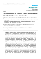 Alkaloidal variation in Cissampelos capensis (Menispermaceae)