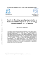 Search for direct top squark pair production in final states with two leptons in √s = 13 TeV pp collisions with the ATLAS detector