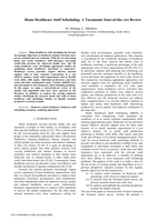 Home healthcare staff scheduling : a taxonomic state-of-the-art review