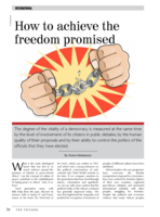 How to achieve the freedom promised