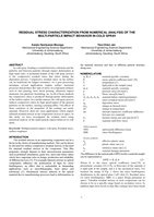 Residual stress characterization from numerical analysis of the multi-particle impact behavior in cold spray