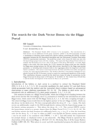 The search for the Dark Vector Boson via the Higgs Portal