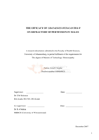 The efficacy of Crataegus oxyacantha θ on refractory hypertension in males