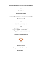 Affirming psychology in industrial psychology