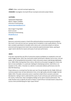 Investigation into South African municipal construction project failures