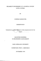 Reliability engineering of a hospital oxygen supply system.