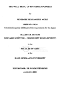 The well-being of HIV/AIDS employees