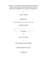 Precise  87Sr/86Sr  isotope ratio measurement by quadrupole based ICP-MS after ion exchange separation of Rb for provenance determination of agricultural products