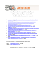 UJDigispace Webometrics Report – December 2012
