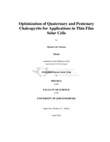 Optimization of quaternary and pentenary chalcopyrite for applications in thin film solar cells