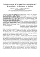 Evaluation of the SFSK-OOK integrated PLC-VLC system under the influence of sunlight