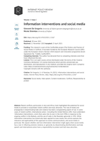 Information interventions and social media