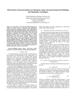 Film surface characterization in cold spray using advanced numerical modeling and simulation techniques