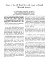 Study of the US road network based on social network analysis
