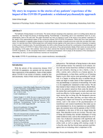 My story in response to the stories of my patients’ experience of the impact of the COVID-19 pandemic : a relational psychoanalytic approach