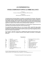 An experimental Four-component optical fibre balance