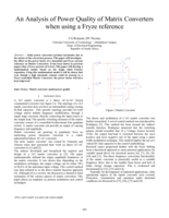 An analysis of power quality of matrix converters when using a Fryze reference