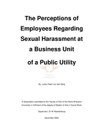 The perception of employees regarding sexual harassment at a business unit of public utility
