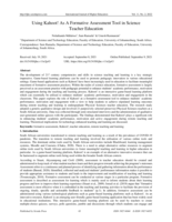 Using Kahoot! as a formative assessment tool in science teacher education