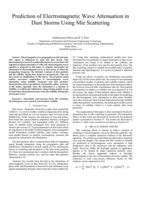 Prediction of electromagnetic wave attenuation in dust storms using Mie scattering