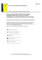 How do role conflict intensity and coping strategies affect the success of women entrepreneurs in Africa? Evidence from Ethiopia