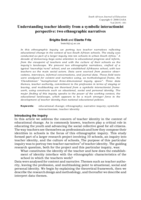 Understanding teacher identity from a symbolic interactionist perspective : two ethnographic narratives.