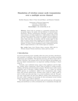 Simulation of wireless sensor node transmission over a multiple access channel