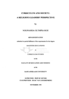 Curriculum and society : a religious leaders' perspective