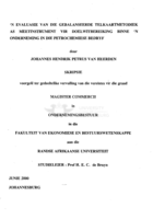 'n Evaluasie van die gebalanseerde telkaartmetodiek as meetinstrument vir doelwitbereiking binne 'n onderneming in die petrochemiese bedryf
