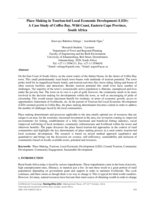Place making in tourism-led local economic development (LED) : a case study of Coffee Bay, Wild Coast, Eastern Cape province, South Africa