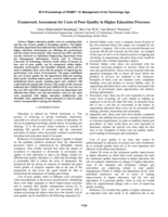 Framework assessment for costs of poor quality in higher education processes