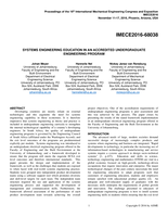 Systems engineering education in an accredited undergraduate engineering program