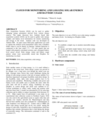 Cloud for monitoring and logging solar energy and battery usage