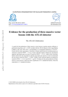 Evidence for the production of three massive vector bosons with the ATLAS detector